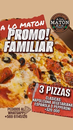 Promo Familiar 3 Pizzas