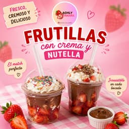 Frutillas con Crema y Nutella