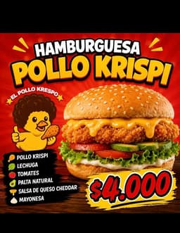 Hamburguesa Pollo Krispi